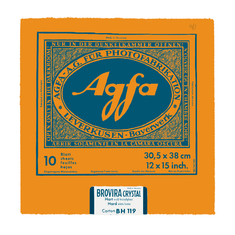 Orange Agfa film box circa 1960s